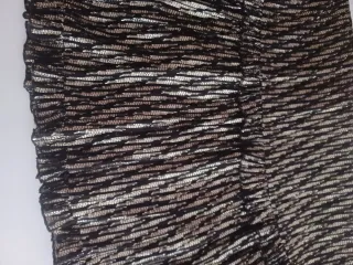 Falda Zara larga de fiesta negra y dorada