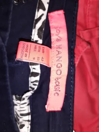 Lote 2 pantalones (azul y rojo)