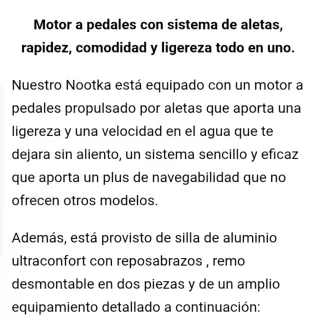 Kayak Nootka a pedales