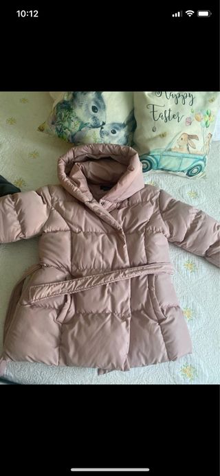 Cazadora plumífero rosa niña