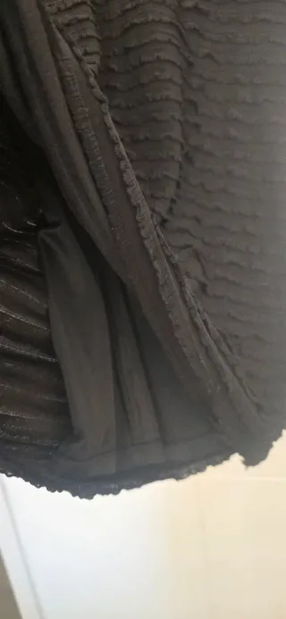 Vestido Poète negro corto cuello blanco