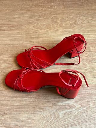 Sandalias Mango Rojas Tacón