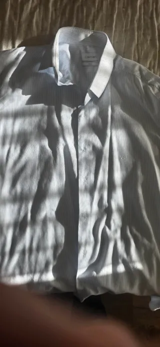 Camisa Calvin Klein Rayas Azules Talla xl