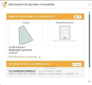 Terreno en venta en Pedreguer