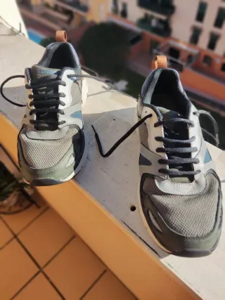 Zapatillas Skechers Hombre Azul y Gris