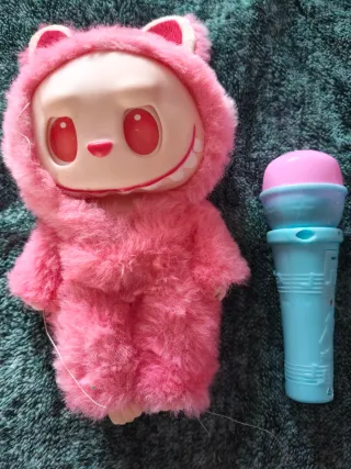 Boneco Labubu Rosa Musical Novo