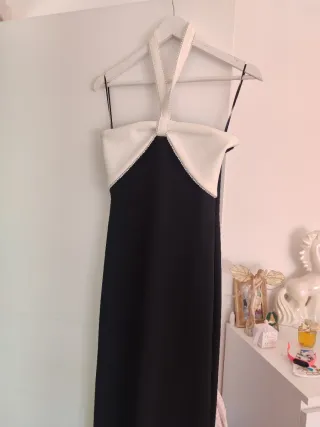 Vestido Zara Negro y Blanco