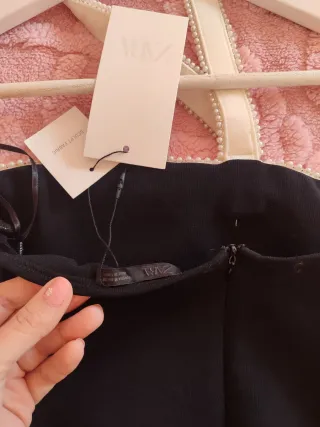 Vestido Zara Negro y Blanco