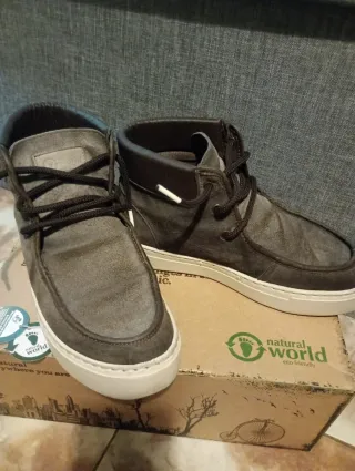 Botines Natural World Marrón/Gris