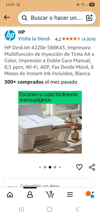 HP DeskJet 4220e Impresora Multifunción