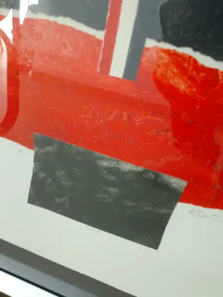 Pintura collage marco negro