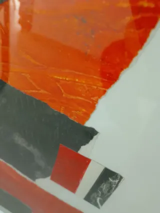 Pintura collage marco negro