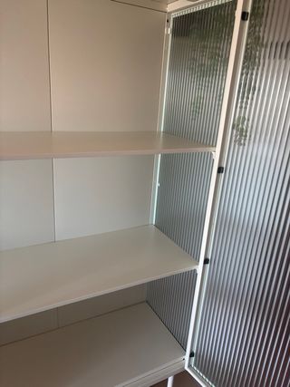 Vitrina alacena metal blanca