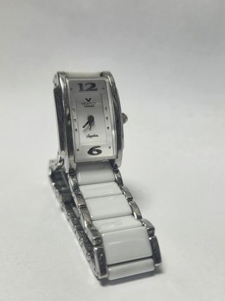 Elegante reloj Viceroy cerámica blanco y plata