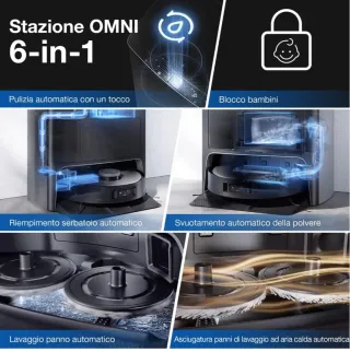 ECOVACS DEEBOT X1 OMNI, Robot Aspirapolvere.