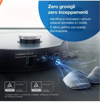 ECOVACS DEEBOT X1 OMNI, Robot Aspirapolvere.