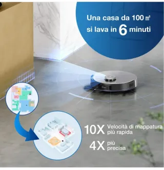 ECOVACS DEEBOT X1 OMNI, Robot Aspirapolvere.