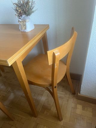 Mesa de madera y 3 sillas