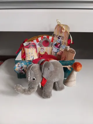 Peluche Steiff antiguo elefante circo