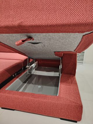 Divano letto Poltronesofà rosso tessuto