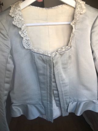 Corpiño fallera plata con encaje