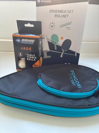 Set Ping Pong Palas Red Funda Bolas Donic