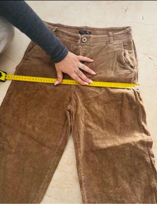 Pantalón Zara Marrón Ancho