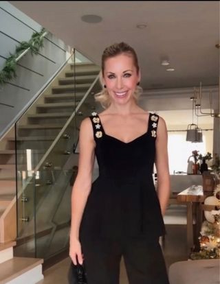 Top Peplum Zara con Adornos Florales