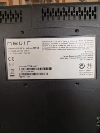 Televisor Nevir Negro