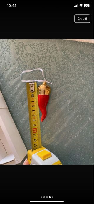 Magnete Corno Portafortuna Rosso e Oro