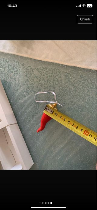 Magnete Corno Portafortuna Rosso e Oro