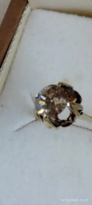 Anillo Oro 14k Diamante Brown 0,60 CTS