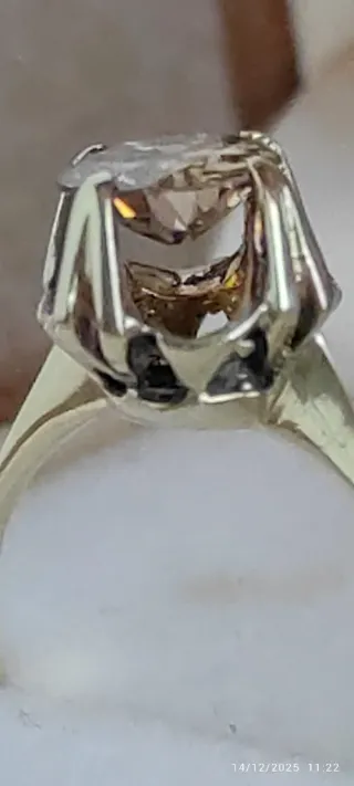 Anillo Oro 14k Diamante Brown 0,60 CTS