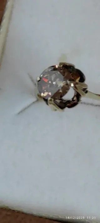 Anillo Oro 14k Diamante Brown 0,60 CTS