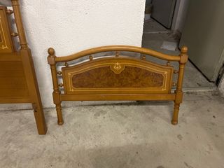 Cabecero y pie de cama de madera