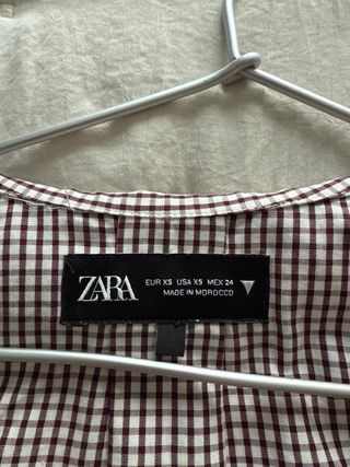 Camisa cuadros Zara