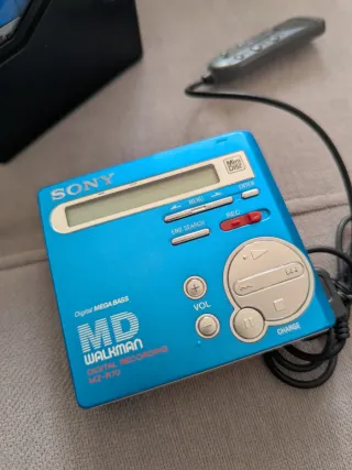 Sony MZ-R70 blu + 10 MiniDisc | Collezione