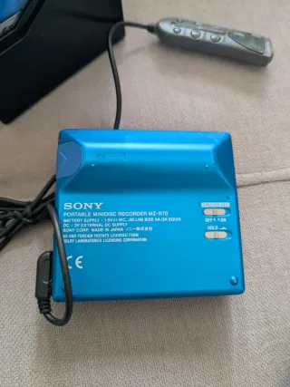 Sony MZ-R70 blu + 10 MiniDisc | Collezione