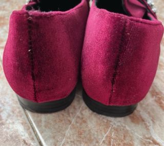 Mocasines La Strada mujer morados con pedrería