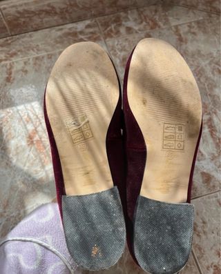 Mocasines La Strada mujer morados con pedrería