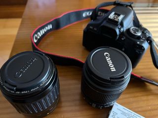 2 fotocamere Canon analogica e digitale + 3 obiettivi