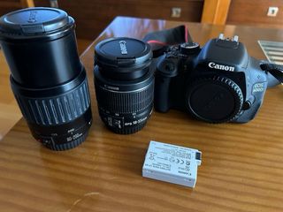 2 fotocamere Canon analogica e digitale + 3 obiettivi