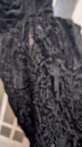 Abrigo de astracán negro