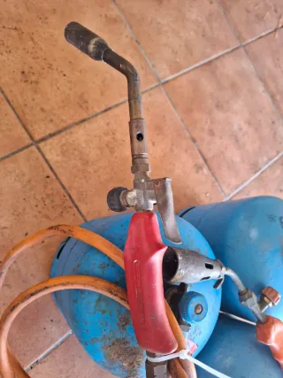 Soplete de gas con bombonas