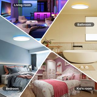 Plafón Techo LED RGB Multicolor Blanco
