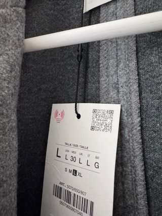 Abrigo cruzado oversize Zara gris