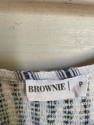 Top niña Brownie blanco y azul talla P