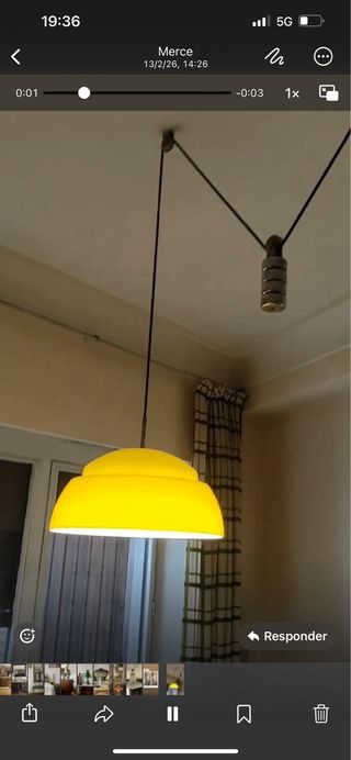 Lámpara de techo Metalarte amarilla