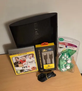 Playstation 3 Super Slim 500gb + Comando + Jogo