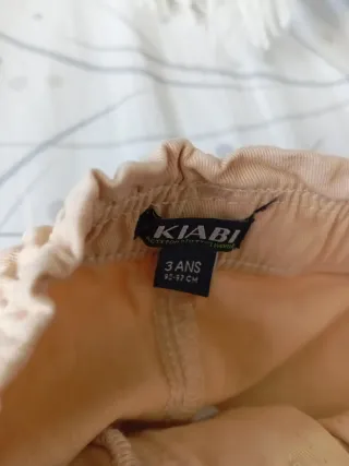 Pantaloni cargo bambina pesca. Età: 3 anni.